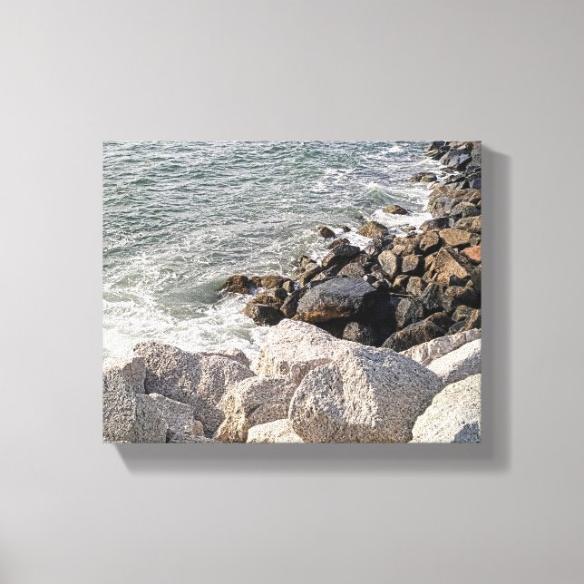 Toile Photo Rocky Ocean Shore (Recto)