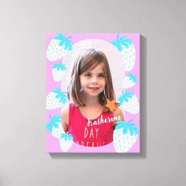 Toile Photo rose fraise (Recto)