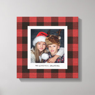 Toile Photo rouge du plaid   de Buffalo pour la