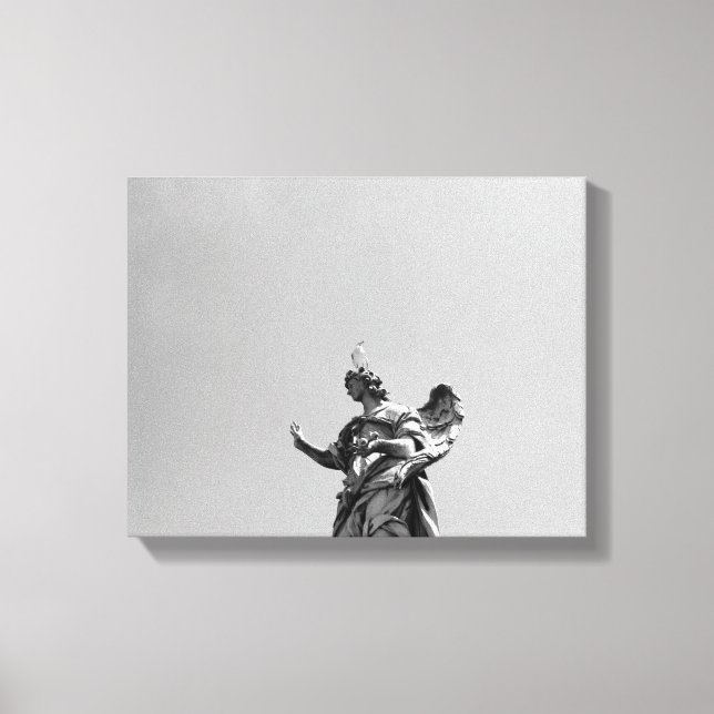 Toile Photo simple et moderne de mouette sur la statue (Recto)
