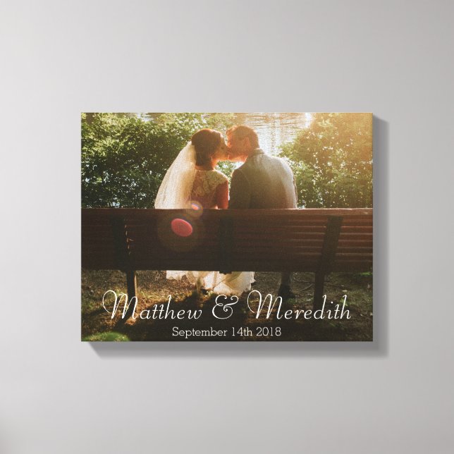 Toile Photo simple moderne Mariage ou anniversaire (Recto)