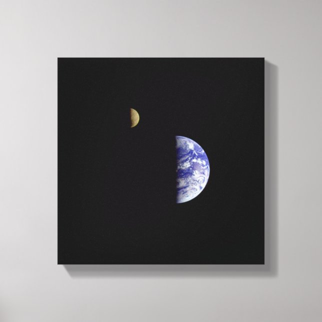 Toile Photo spatiale de la Lune de Terre Galileo (Recto)