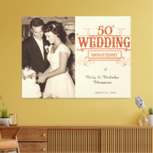 Photo vintage 50e anniversaire de mariage