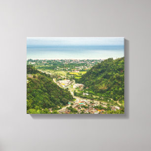 Toile photographie aérienne de la forêt