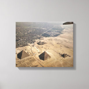 Toile photographie aérienne des pyramides d'Egypte