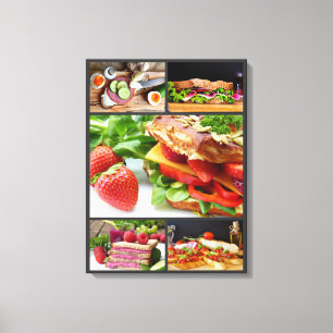 Toile Photographie alimentaire sandwich sain collage fra