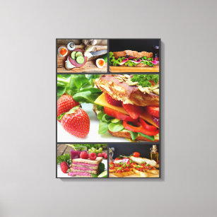 Toile Photographie alimentaire sandwich sain collage fra