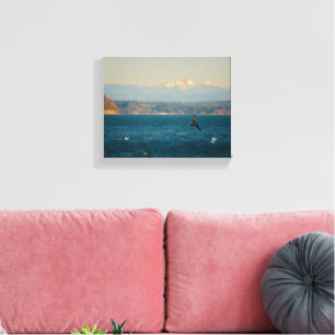 Toile Photographie côtière stratifiée du front de mer de