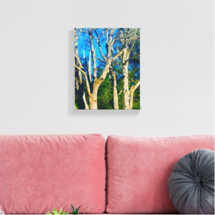 Toile Photographie couleur d'arbres sur Newman Road Whid