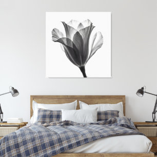 Toile Photographie d'art botanique monochrome fine