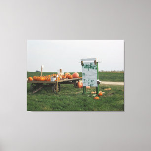 Toile Photographie d'art mural de la ferme de citrouille