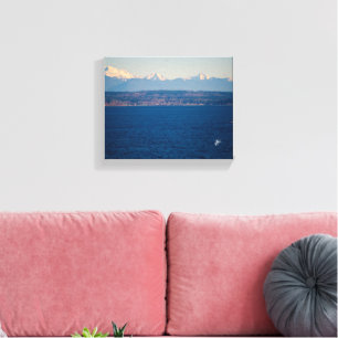 Toile Photographie de bateau sur le front de mer de Lang