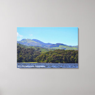 Toile Photographie de paysage de voyage de lac de collin
