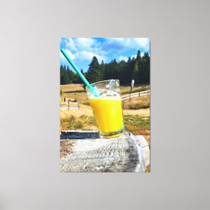 Toile Photographie de plein air au jus d'orange – Forêt