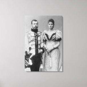Toile Photographie de portrait de tsar Nicholas II