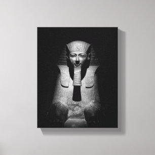 Toile Photographie du roi pharaon en noir et blanc