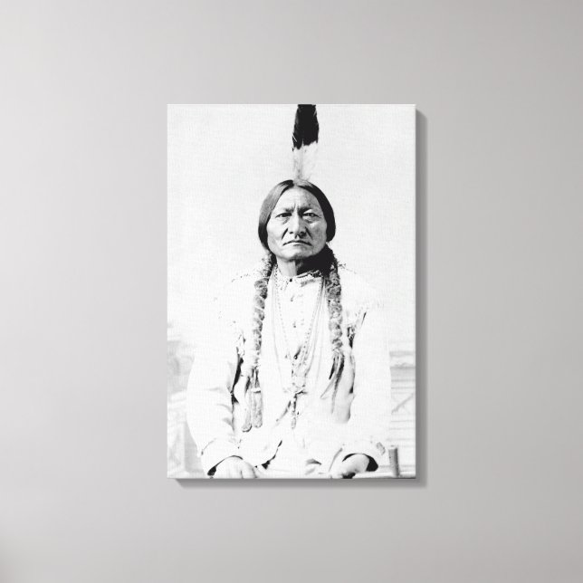 Toile Photographie vintage de Lakota Leader Sitting Bull (Recto)
