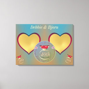 Toile Photos du 40e anniversaire du Mariage