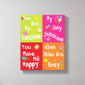 Toile Phrases de motivation typographique - collage