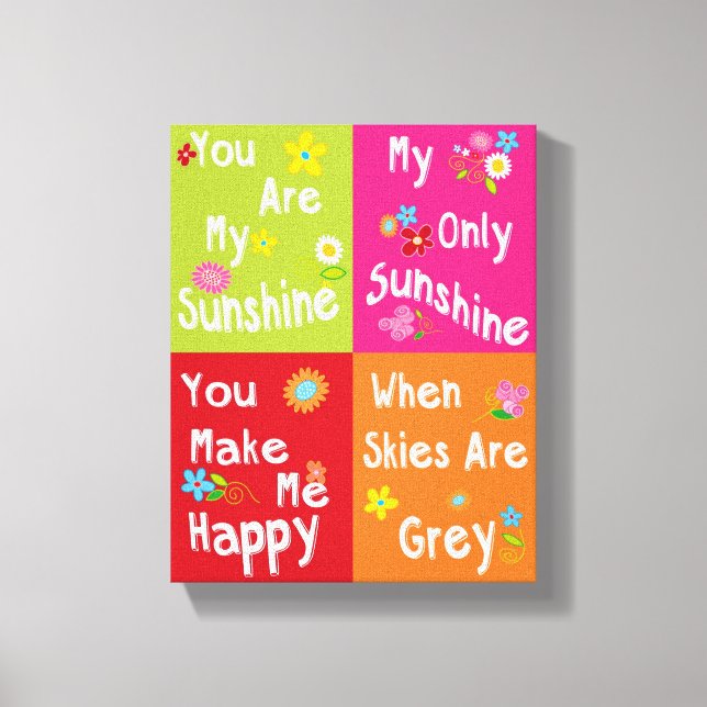 Toile Phrases de motivation typographique - collage (Recto)