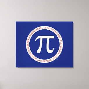 Toile Pi Ring sur le bleu marine