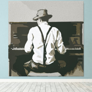 Toile Pianiste de Charme en Harmonie