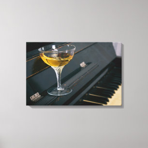 Toile Piano avec boisson