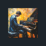Toile Piano Player - Peinture à l'huile<br><div class="desc">Oeuvre de Brady Arnold</div>