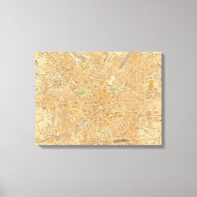 Toile Pianta di Milano - Carte de Milan, Italie (Recto)