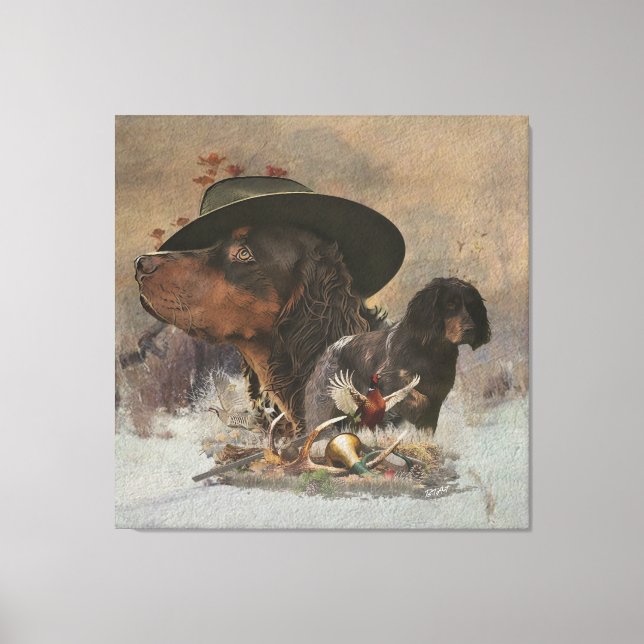 Toile Picardy Spaniel, Saison Chasse (Recto)