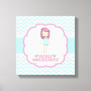 Toile Pickle Snickelfritz 12x12 - Chevron Turquois