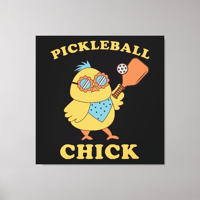Toile Pickleball Chick - rétro (Recto)