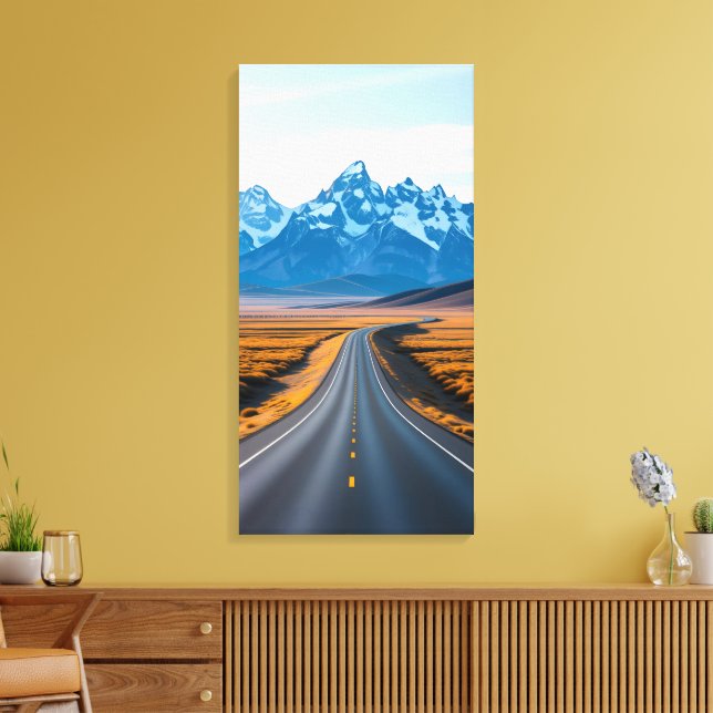 Toile Pics de montagnes lointaines (Insitu(Salon))