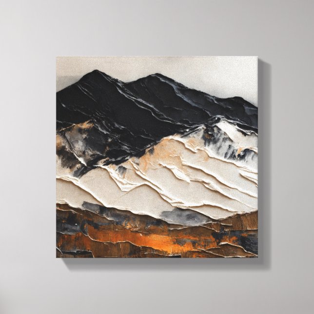Toile Pics en noir et orange (Recto)