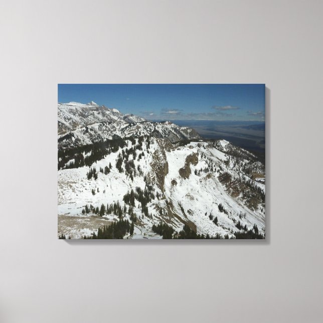Toile Pics neigeux des monts Grand Teton I Photographie (Recto)