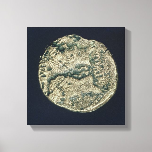 Toile Pièce avec les têtes de Jules César et Auguste (Recto)