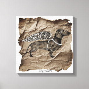 Toile Pièce murale de puissance de chien