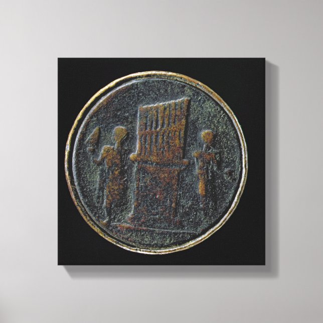 Toile Pièce romaine représentant un orgue (Recto)