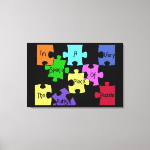 Toile Pièce Spéciale De L'Autisme Puzzle Premium Canvas