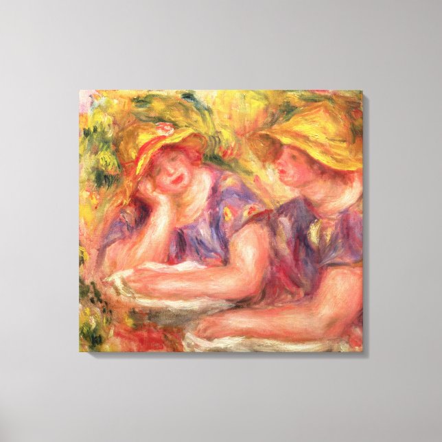 Toile Pierre A Renoir | Deux femmes dans des blouses ble (Recto)
