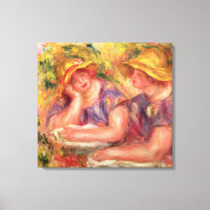 Toile Pierre A Renoir   Deux femmes dans des blouses ble