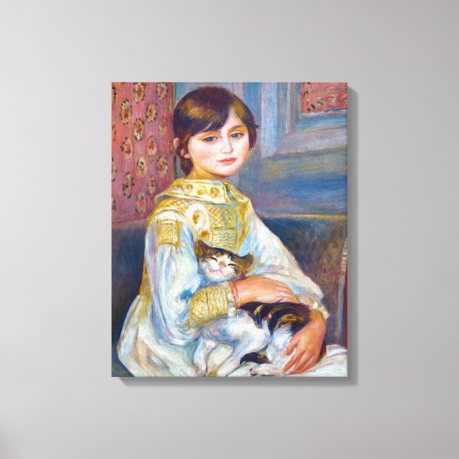Toile Pierre-Auguste Renoir - Enfant au Chat (Recto)