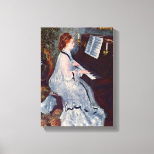 Toile Pierre-Auguste Renoir - Femme au piano