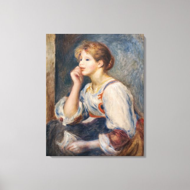 Toile Pierre-Auguste Renoir - Femme avec une lettre (Recto)