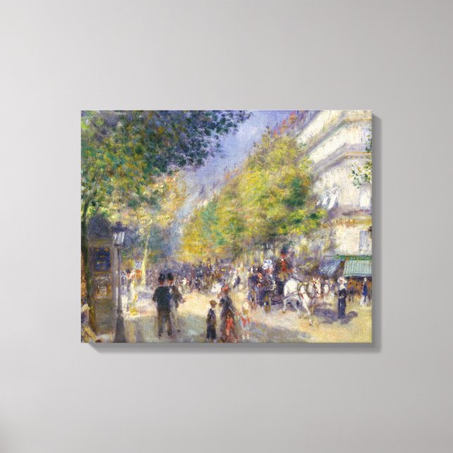 Toile Pierre-Auguste Renoir - Paris, Grands Boulevards (Recto)