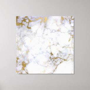 Toile Pierre de marbre Abstrait or argent blanc Carrara