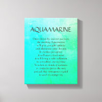 Pierre de naissance Aquamarine - Mars poème art to