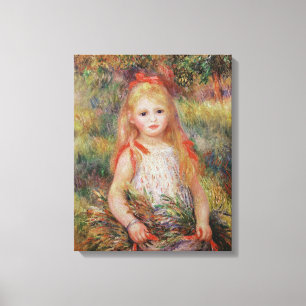 Toile Pierre fleurs de transport fille de Renoir d'une