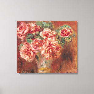 Toile Pierre roses de Renoir un   dans un vase