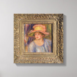 Toile Pierre une femme de Renoir avec un casquette